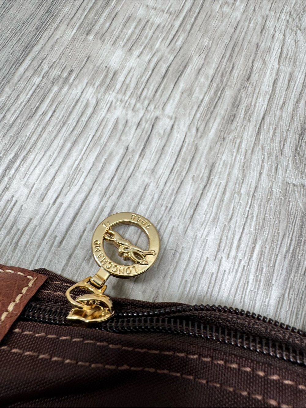 Longchamp Le Pilage Brown Bag - Picture 5 of 7